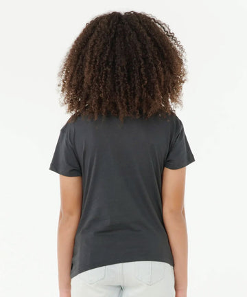 Rip Curl Girls Sunset Skies Art Tee - Washed Black